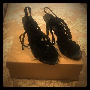 JOIE suede lace-up sandals